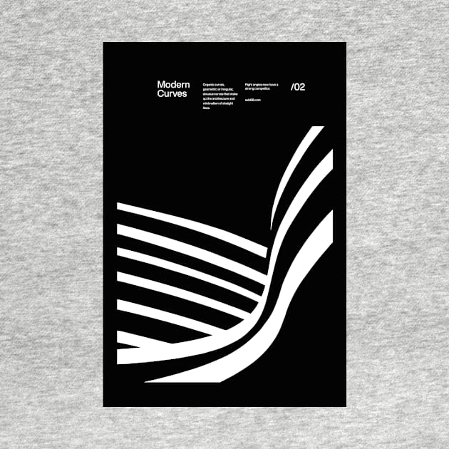 Modern Curves 02, Modern Architecture Design, minimalist Design, Modern Art, Typographic, Helvetica by sub88